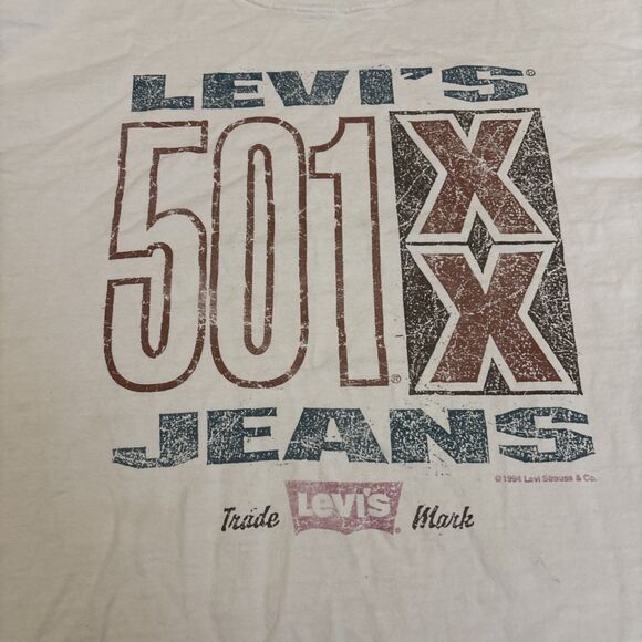 Vintage Levi’s 501 XX Made In USA Shirt Size XL 1990 Denim White - Picture 4 of 9